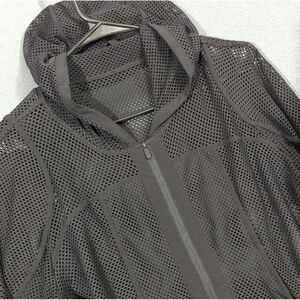 Lululemon Relaxed Fit Mesh Jacket Women's 6 Black Athletic Gym Casual Lounge